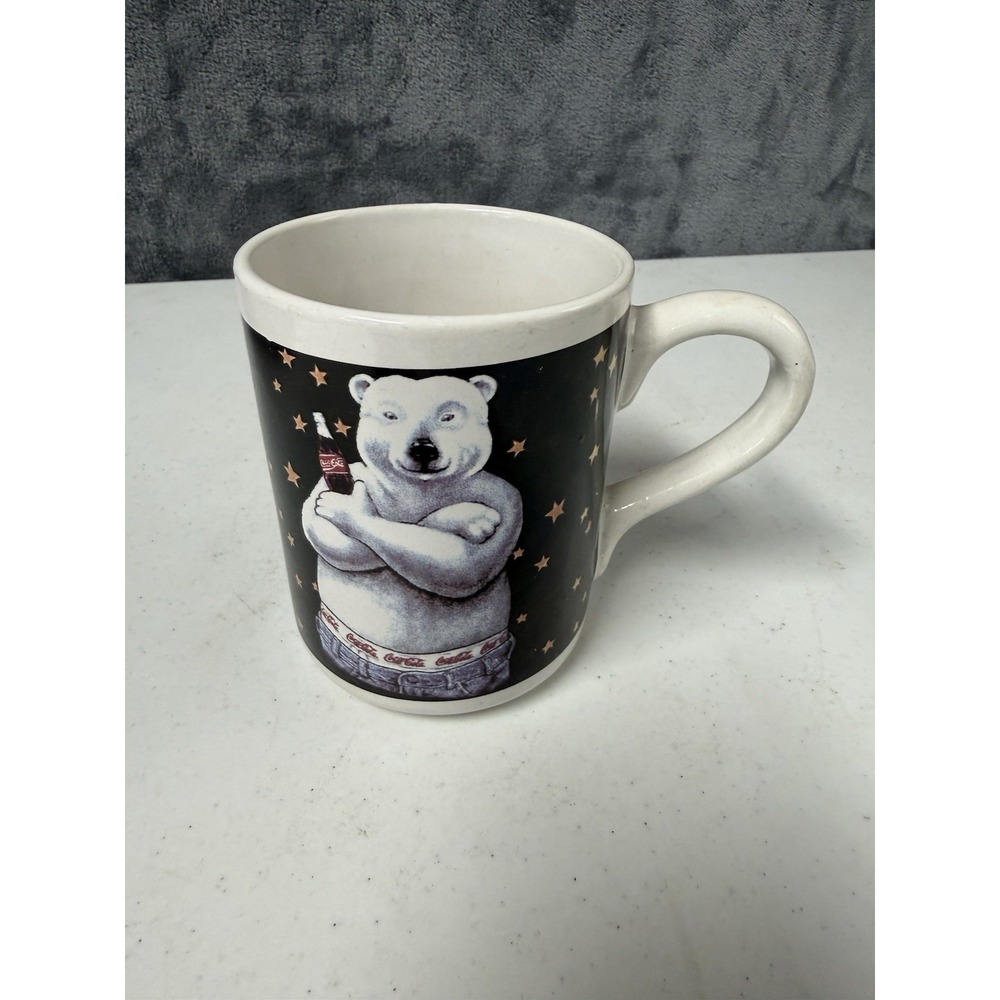 Coca-Cola Mug Polar Bear Coffee Cup Collectors Gibson 1996 Christmas Vintage